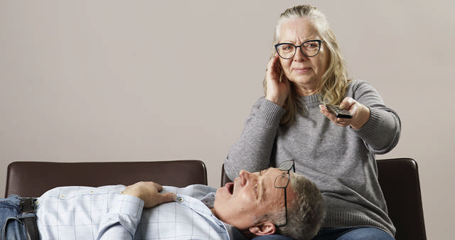 Ægtepar - manden snorker, søvnapnø